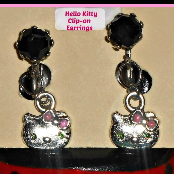 Stamped Sanrio Girl's Hello Kitty Clip Earrings - Picture 7 of 13
